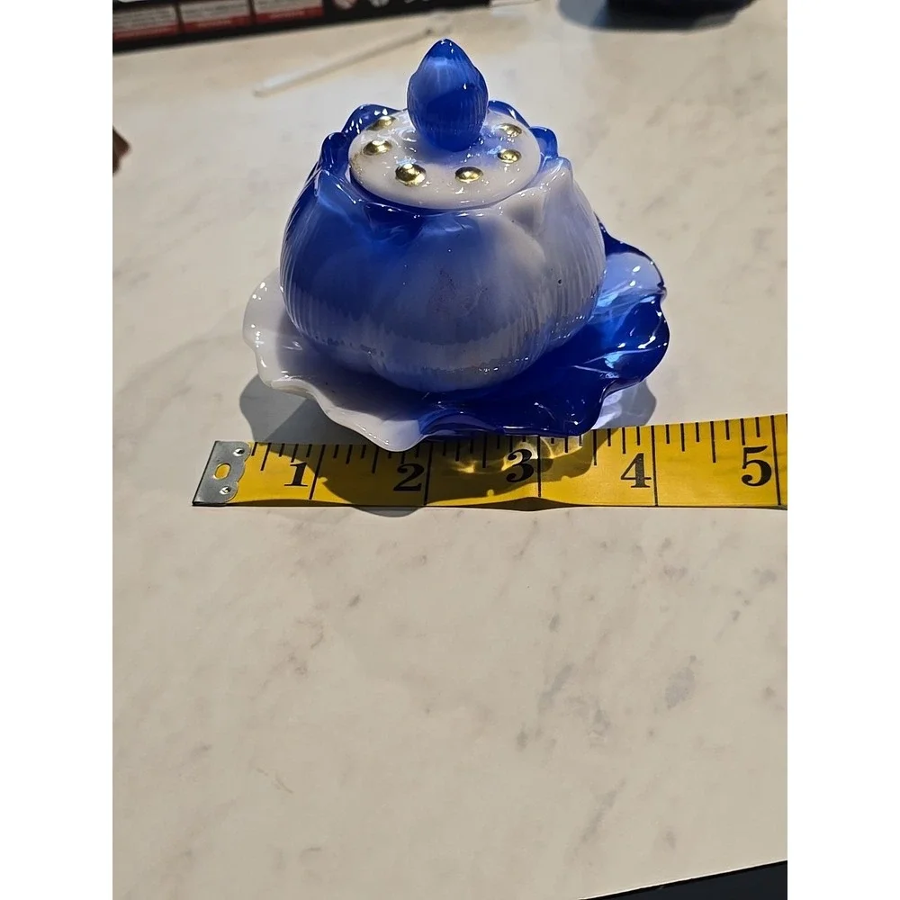 Handmade‎ Resin Blue And White Trinket Jar Stash Jar Decoration Gifts 628